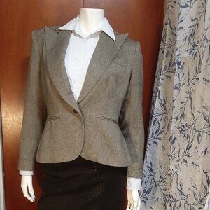 Ralph Lauren Cotton and Wool Brown Blazer Size 6